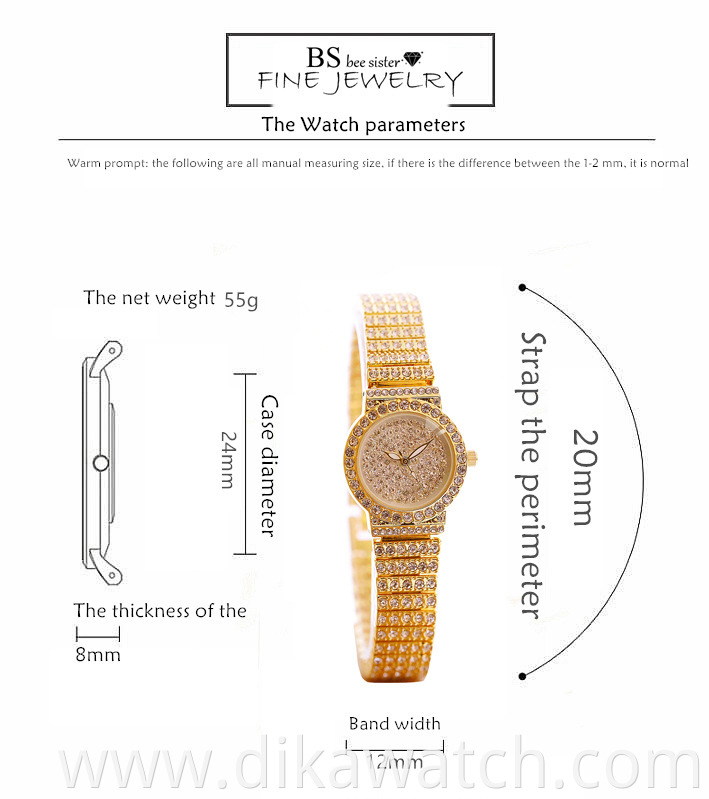 BS Bee sister Top Luxury Brand Ladies Casual Women's Bracelet Watches High Quality Diamond Quality Watch relogio feminino
